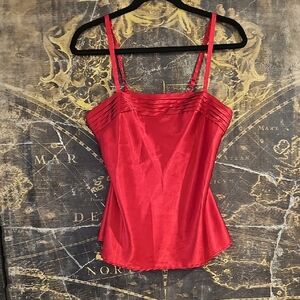 Cato Red Bustier Ruched Camisole
